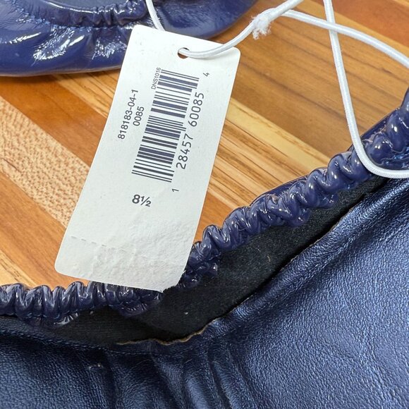 GAP City Flats Navy Patent Foldable Ballet Flats 8.5 Padded Sole Travel Comfort - Picture 6 of 6